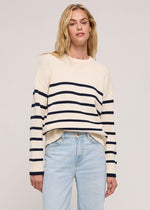 Boyfriend Stripe Sweater - Sea Salt