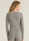 Constance Stripe Long Sleeve Top - Light Oatmeal Heather