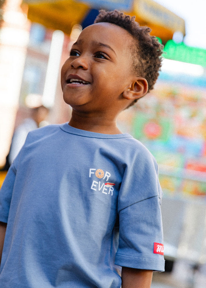 New York Forever Oversized Tee - Light Blue
