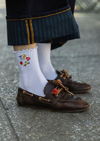 New York City Icons Ruffle Sock