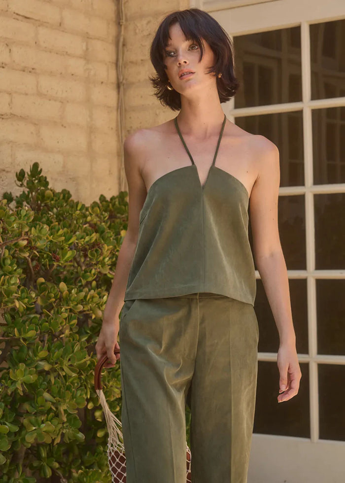 Tatum V-Neck Top - Olive