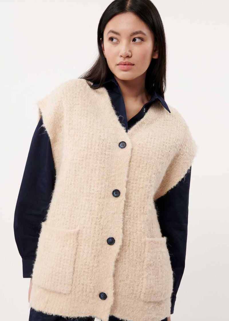 Magaly Sweater Vest - Creme