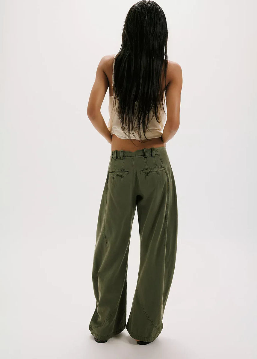 Spotlight Washed Trousers - Dusty Olive
