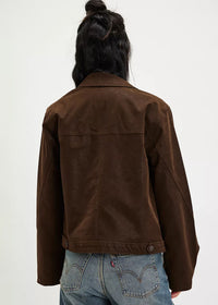 Blair Vegan Suede Jacket - Chocolate Torte