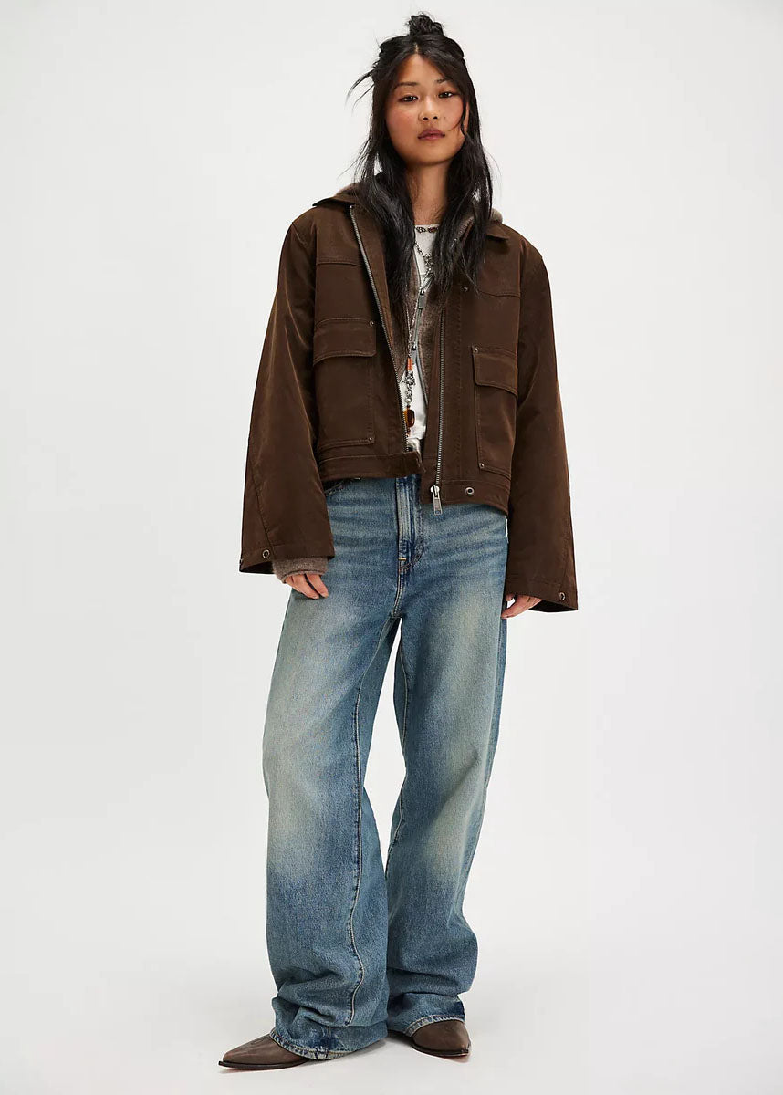 Blair Vegan Suede Jacket - Chocolate Torte