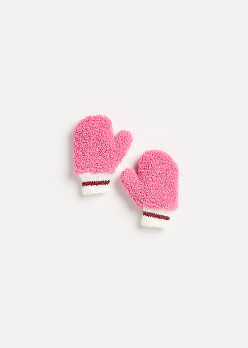 MAD HTR Sherpa Mittens - Pink