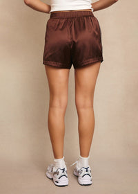 Bardha Boxing Shorts - Brown & White