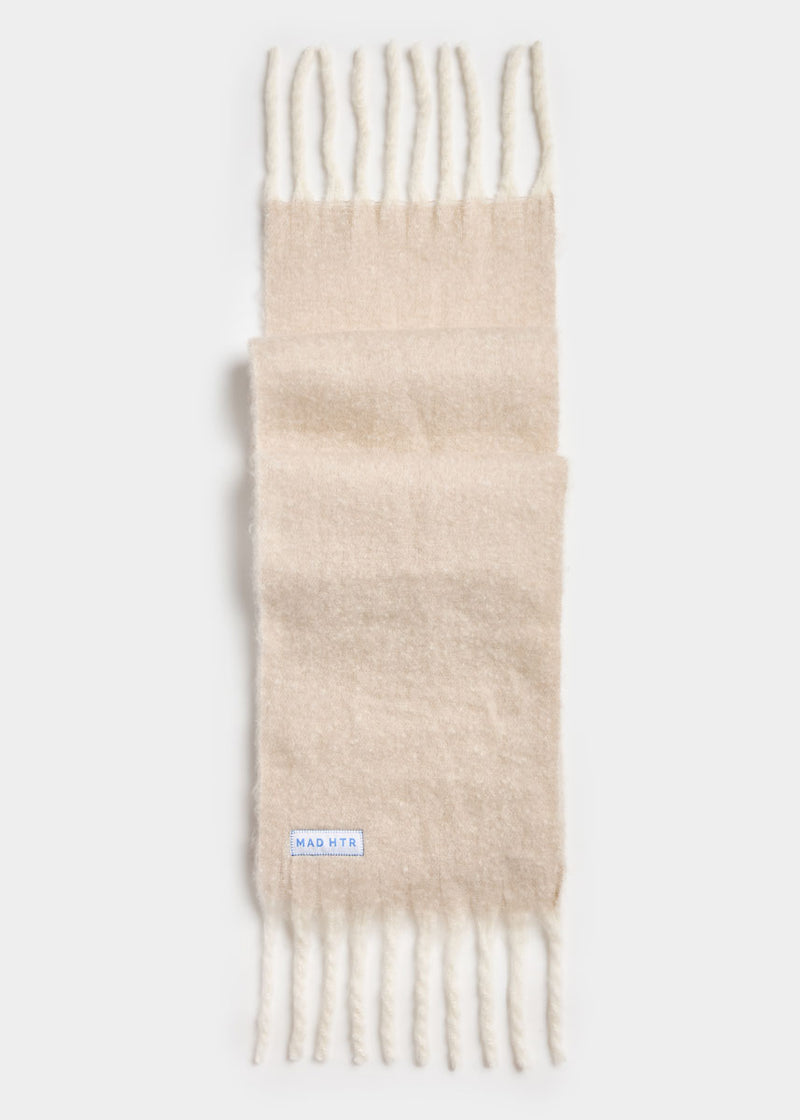 Mad Hatter Oversized Contrast Blanket Scarf - Feather & Ivory