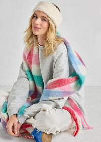 Mad Hatter Faux-Fur Headband - Ivory