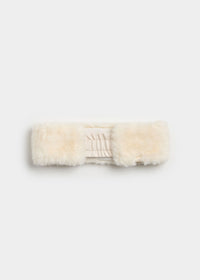 Mad Hatter Faux-Fur Headband - Ivory