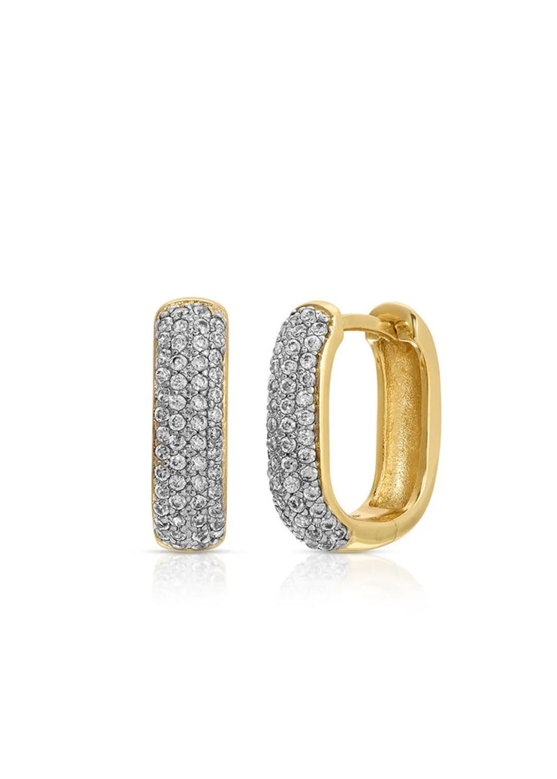 James Pave Hoop Earrings