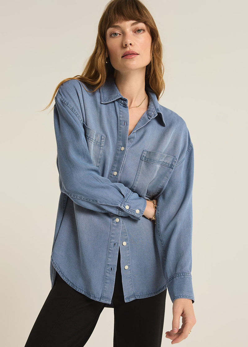 Colbie Top - Sun Bleached Indigo