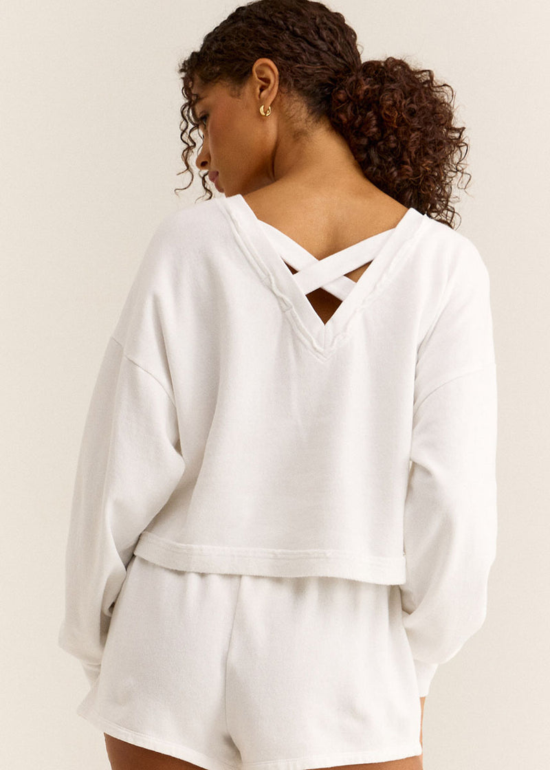 Party In The Back Sweatshirt - White