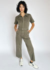 Chancey Washed Utility Jumpsuit - Charcoal