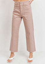 High Rise Utility Wide Leg Pant - Clay