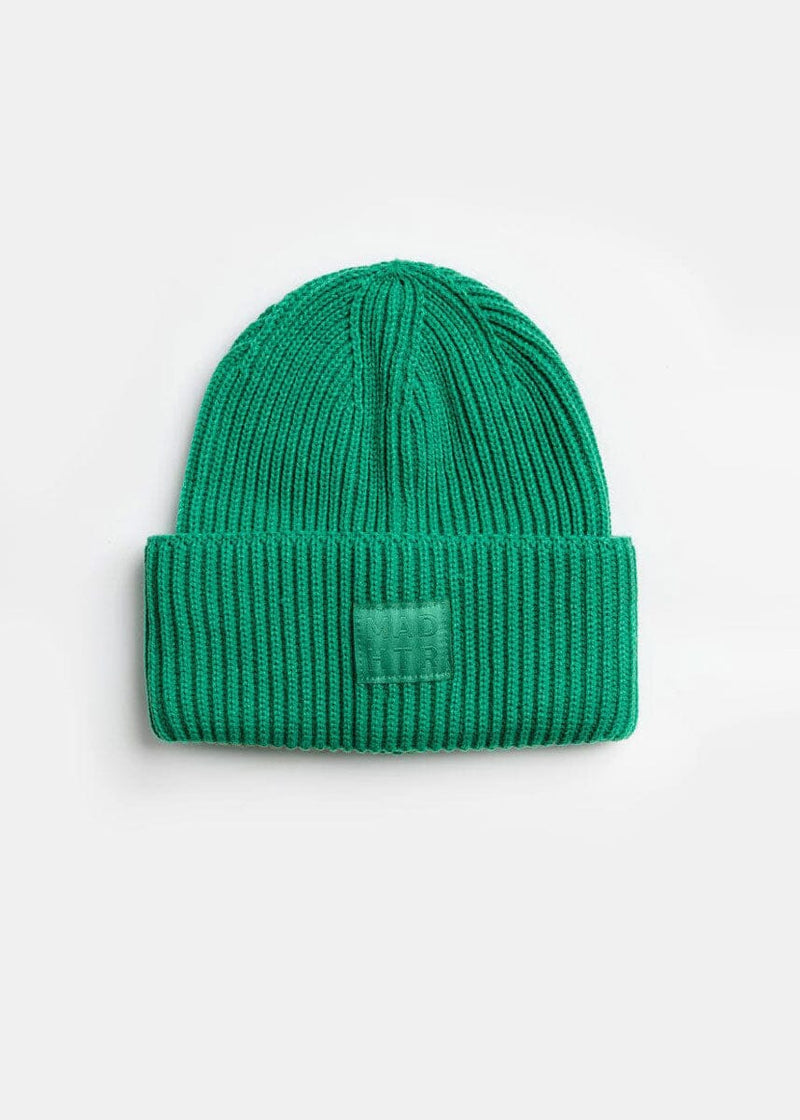 Adult Mad Hatter Ribbed Knit Beanie - Kelly Green