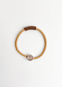 Single Enamel Hair Tie Bracelet - Shaker Sand Dollar