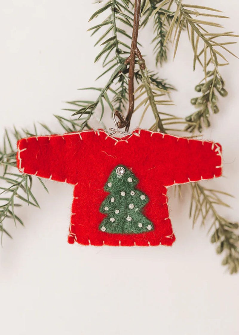 Wool Felt Sweater Ornament