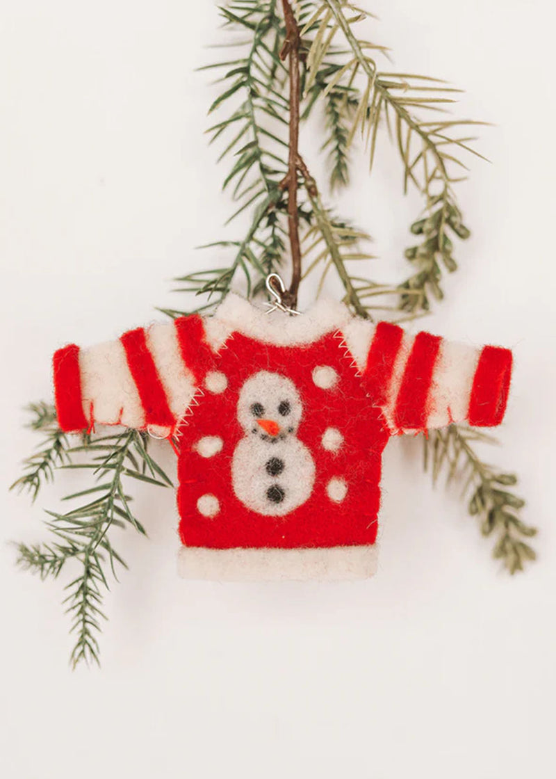 Wool Felt Sweater Ornament