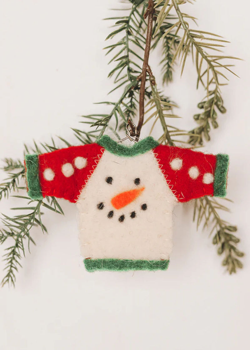 Wool Felt Sweater Ornament