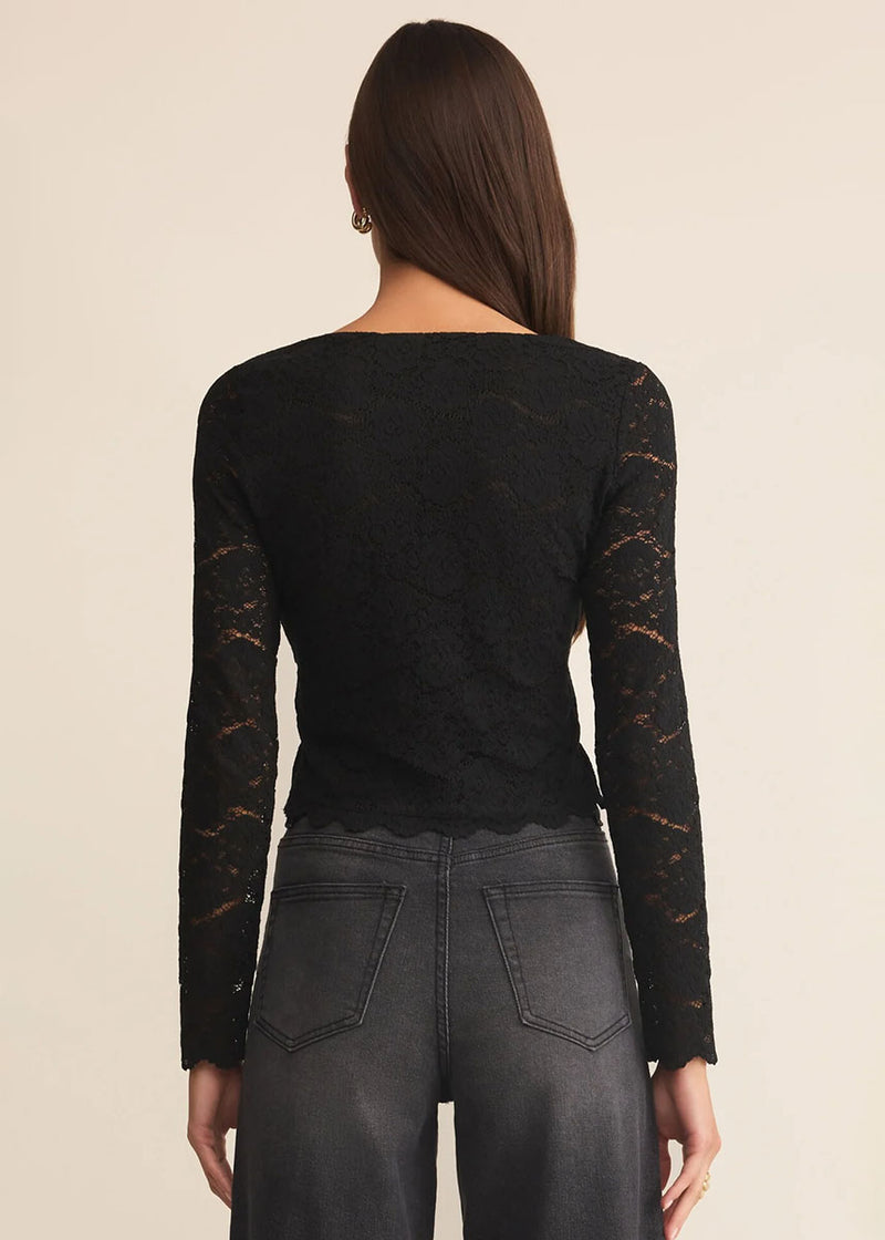 Aurora Lace Top - Black