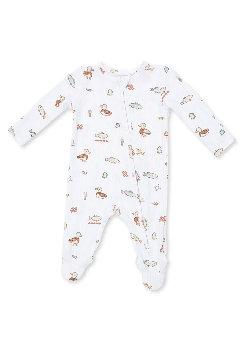 2-Way Zipper Footie - Lake Cuties