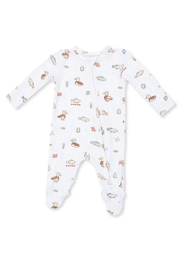 2-Way Zipper Footie - Lake Cuties