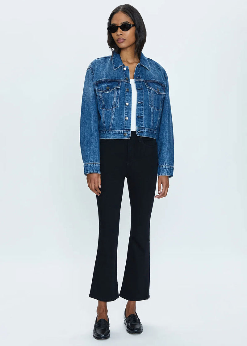 Lennon High Rise Crop Bootcut - Noir