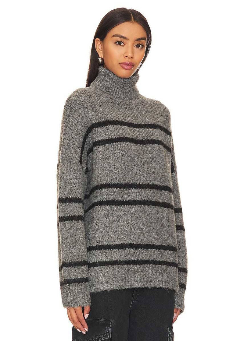 Veronica Sweater - Grey & Black