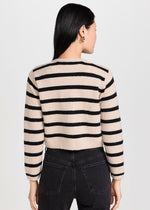 Benni Stripe Cardigan - Tan & Black