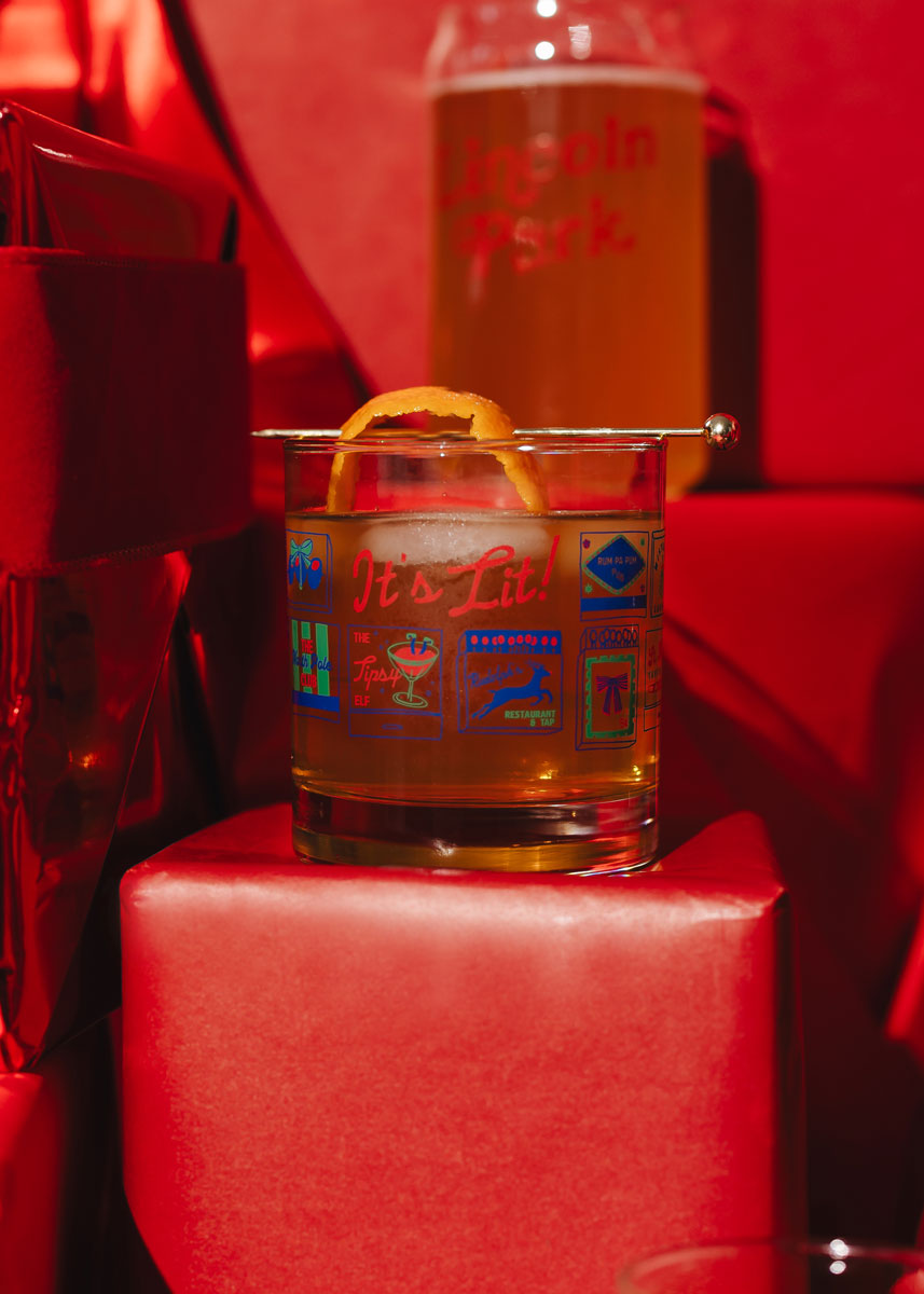 Holiday Matchbooks Rocks Glass