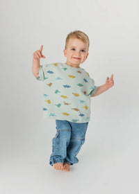 The Short Sleeve Dino Tee - Mint