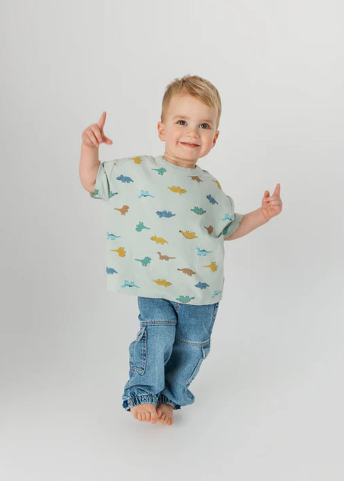 The Short Sleeve Dino Tee - Mint