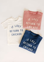 If Lost, Return To Chicago Crewneck - Dusty Rose
