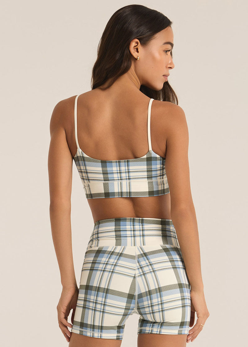 Shine Plaid Bra - Sandstone