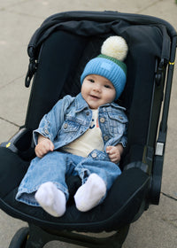 MAD HTR Two-Tone Beanie - Infant - Green & Blue