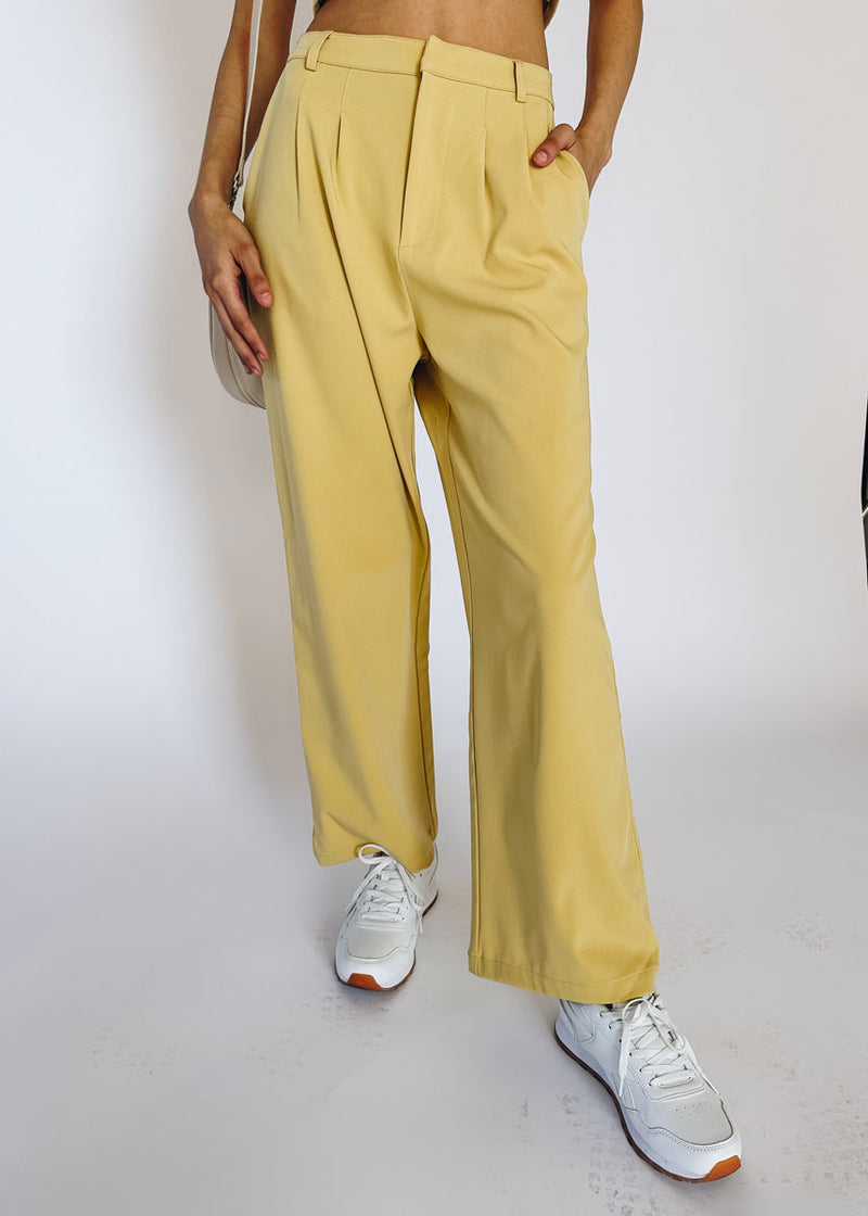 Follow Me Pleated Trousers - Marigold