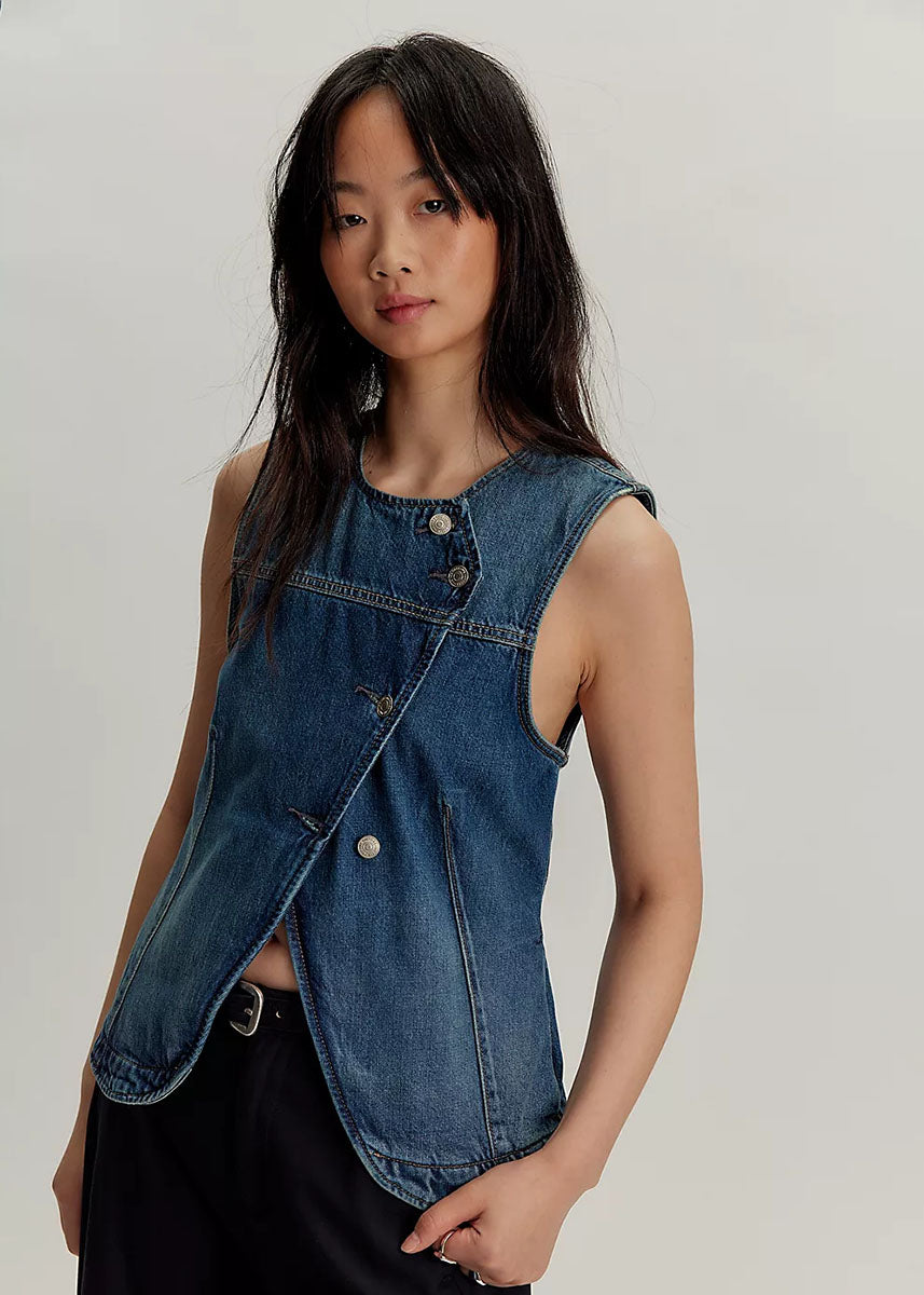 Maris Denim Top - Wall Flower