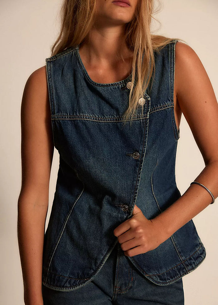 Maris Denim Top - Wall Flower