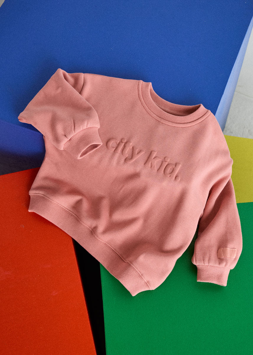 City Kid Oversized Sweatshirt - Mauve