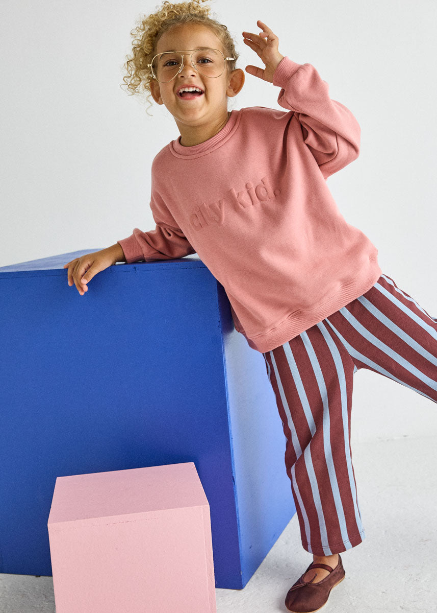 City Kid Oversized Sweatshirt - Mauve