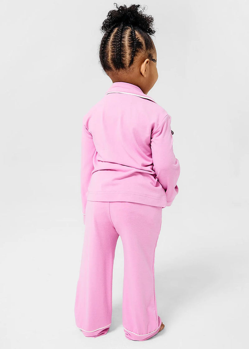 Modal Magnetic Piped Pajama Set - Mauve