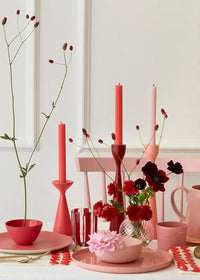 Cotton Candy Pink Table Candles