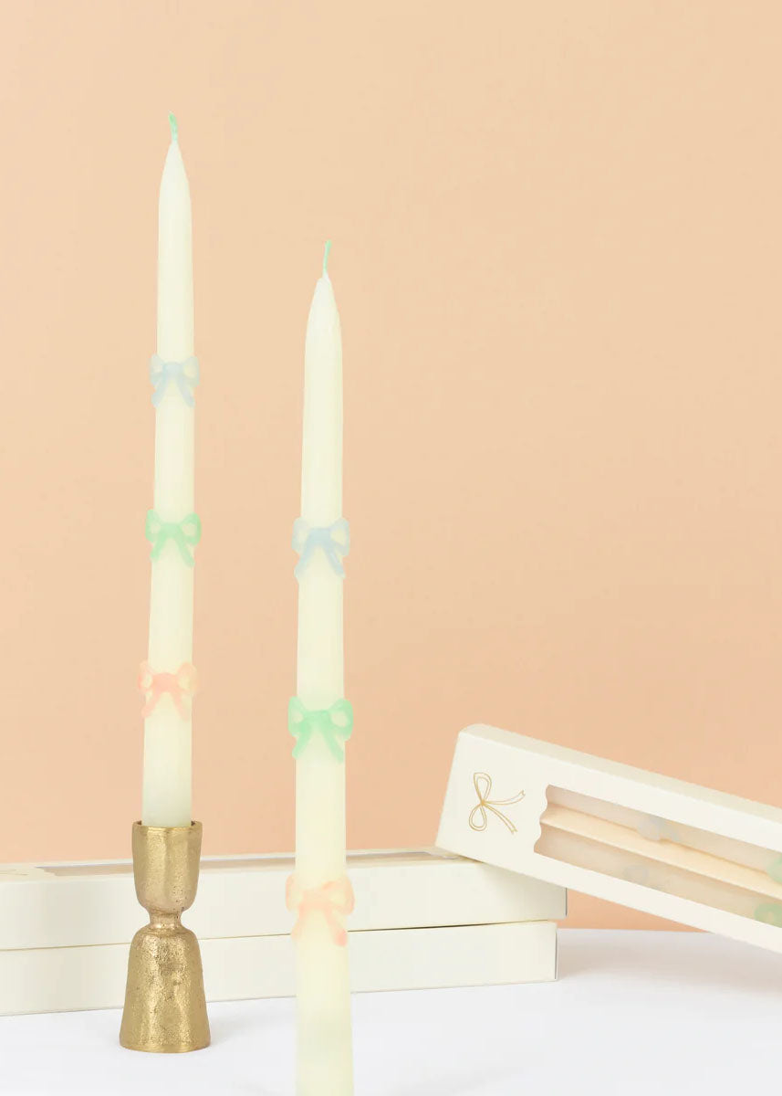 Multi Bow Taper Candles - Pastel