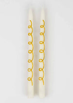 Gold Swirl Taper Candles