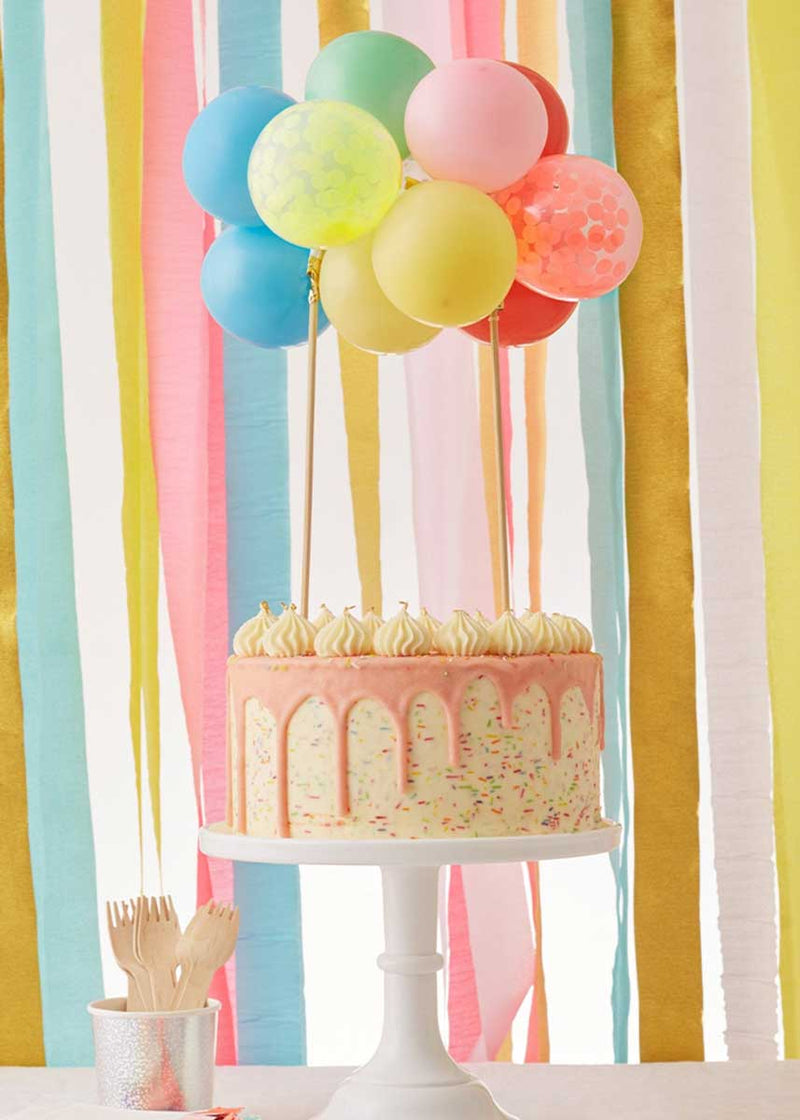 Rainbow Balloon Cake Topper Kit