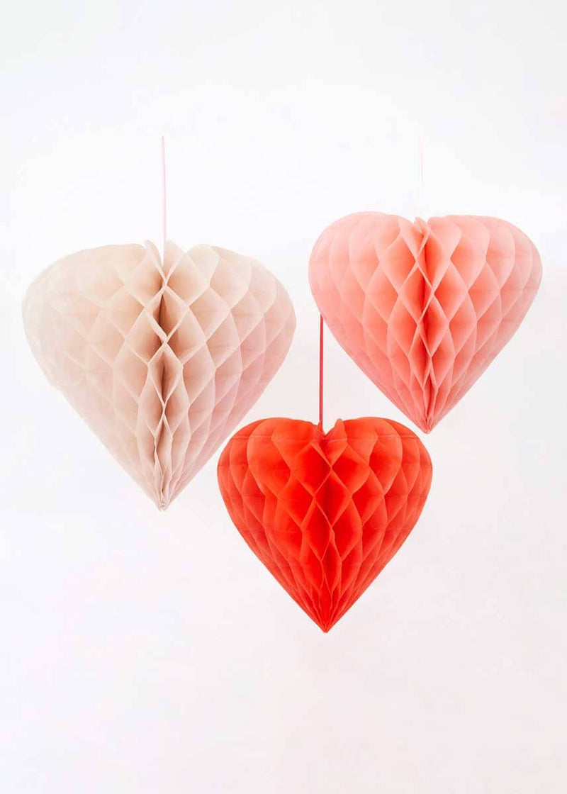 Heart Honeycomb Decorations