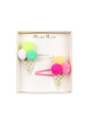 PomPom Ice Cream Hair Clips Set