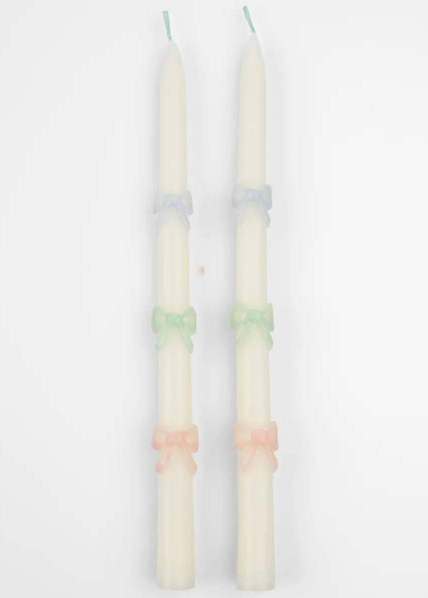 Multi Bow Taper Candles - Pastel