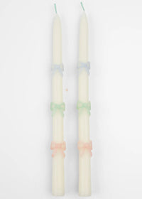 Multi Bow Taper Candles - Pastel